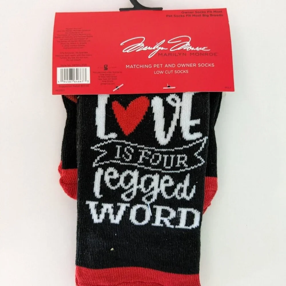 Marilyn Monroe Matching Pet & Owner Low Cut Socks New